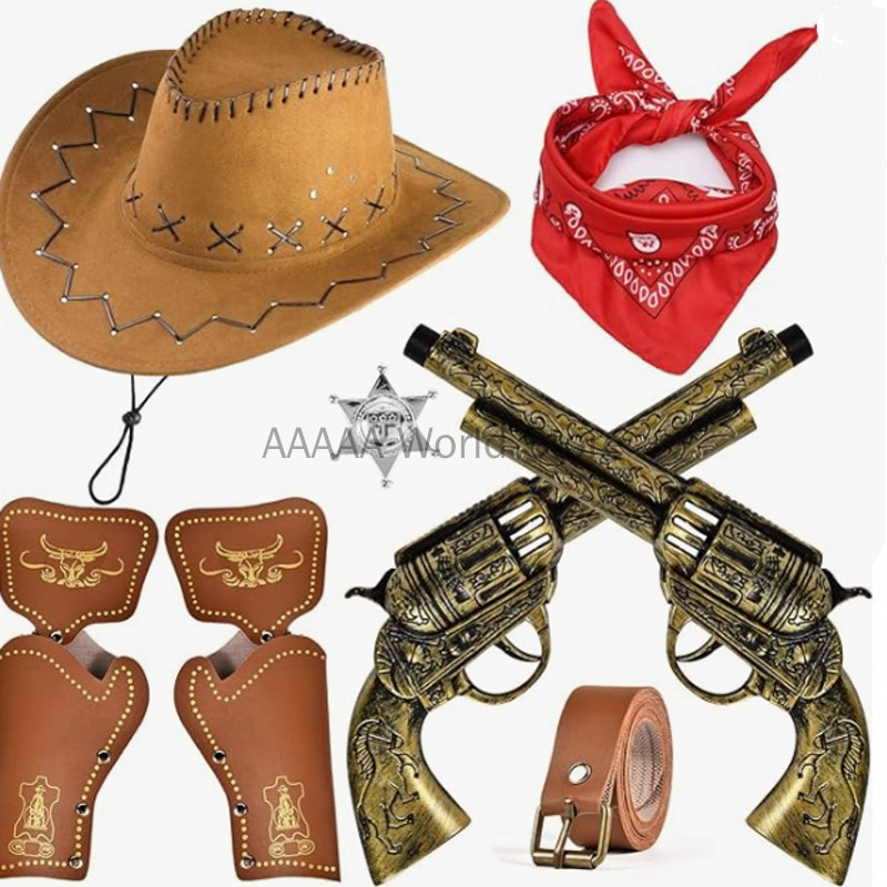Men'S Formal Wear Belt - Cowboy Costume Accessories Cowboy Hat Bandanna