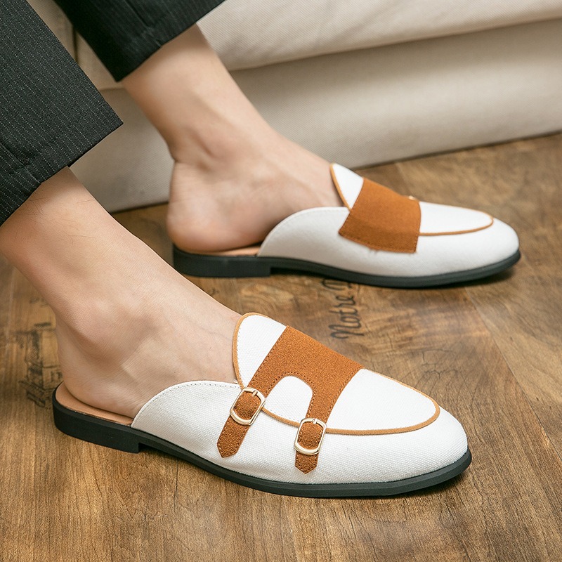 Men'S Formal Style - canvas mules half shoes for man