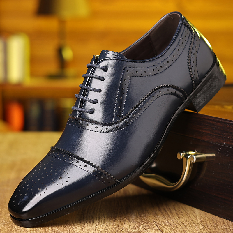 Lace‑up Color‑block Brogue Oxf - Formal Upper Wear Men review and price