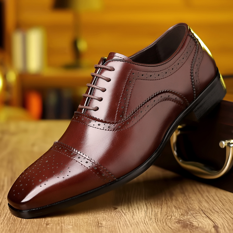 Lace‑up Color‑block Brogue Oxf - Formal Upper Wear Men review and price