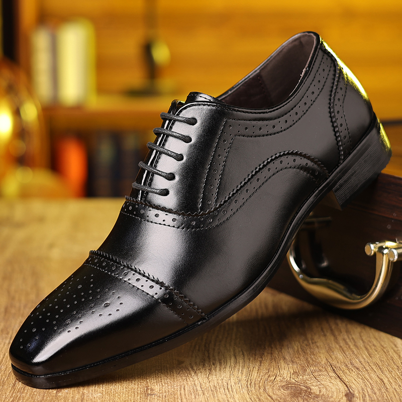 Lace‑up Color‑block Brogue Oxf - Formal Upper Wear Men review and price