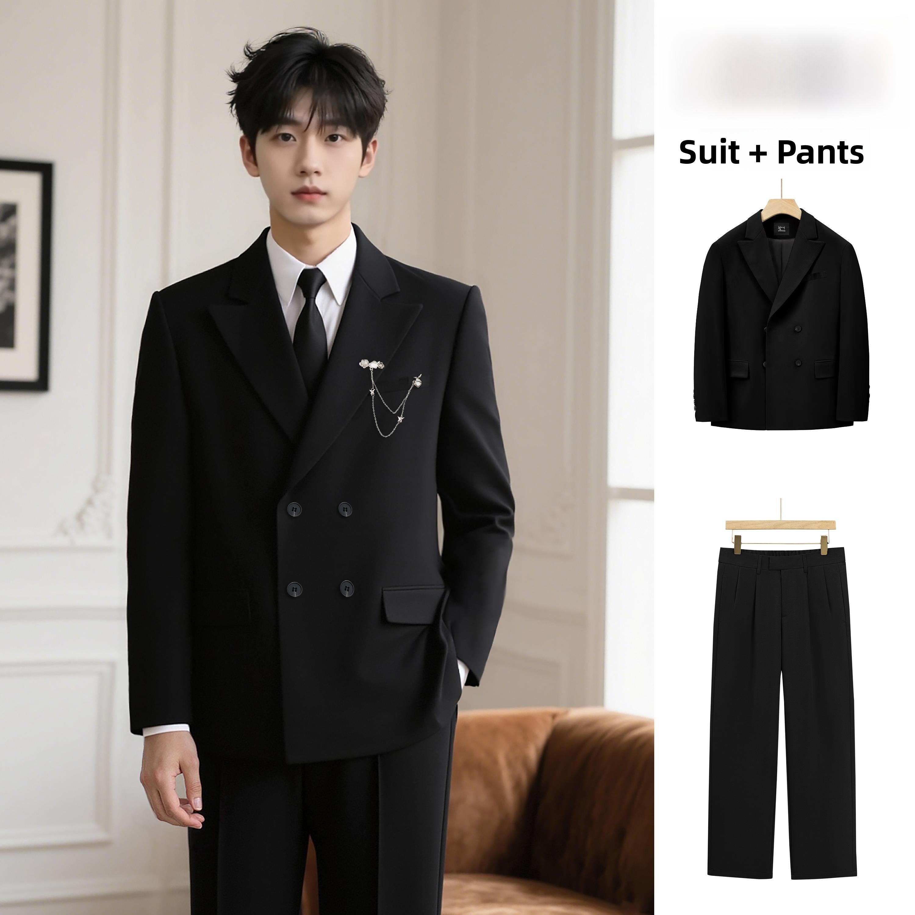 Elegant Double-Row Buttoned Su - Men'S Formal Wear For Engagement review and price