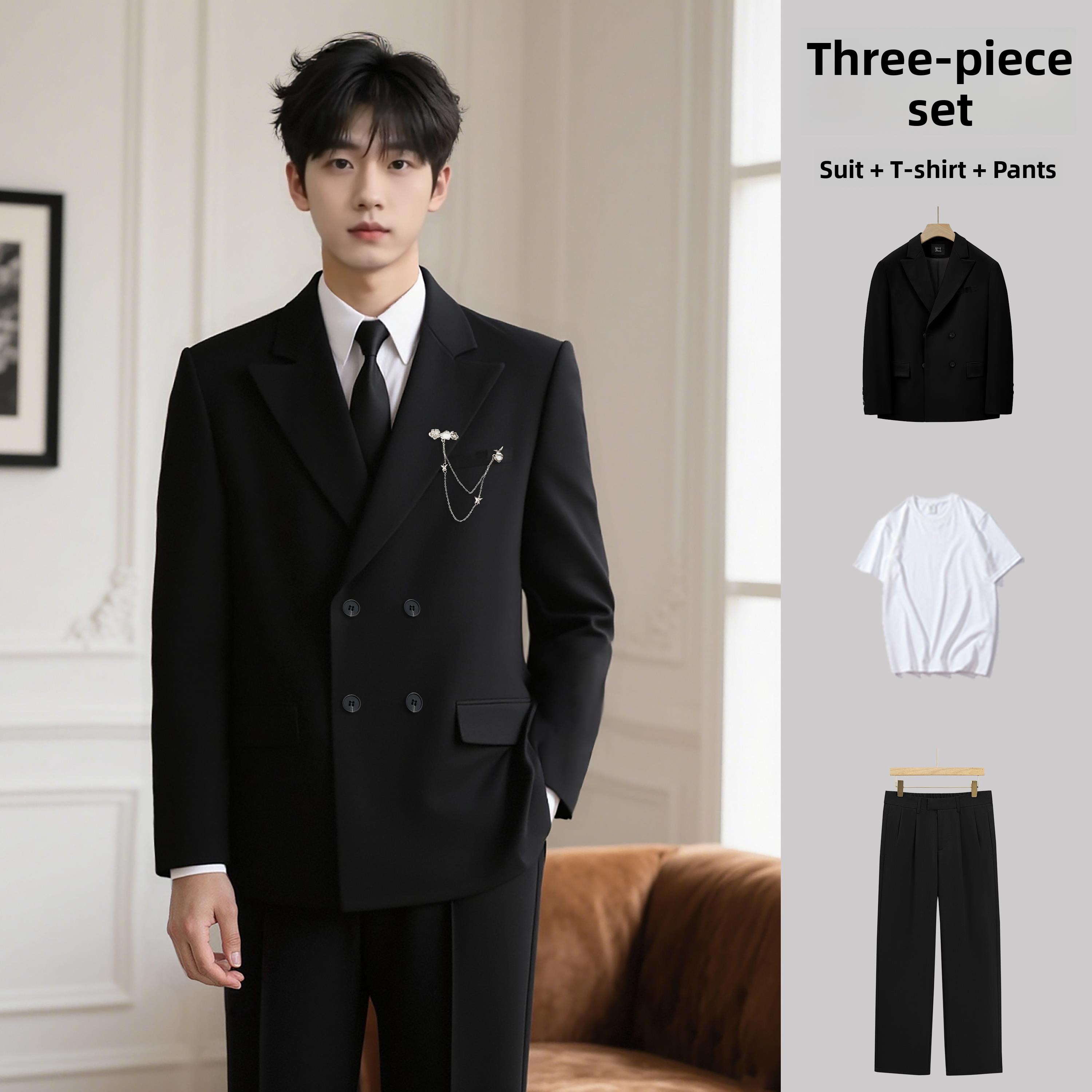 Elegant Double-Row Buttoned Su - Men'S Formal Wear For Engagement review and price