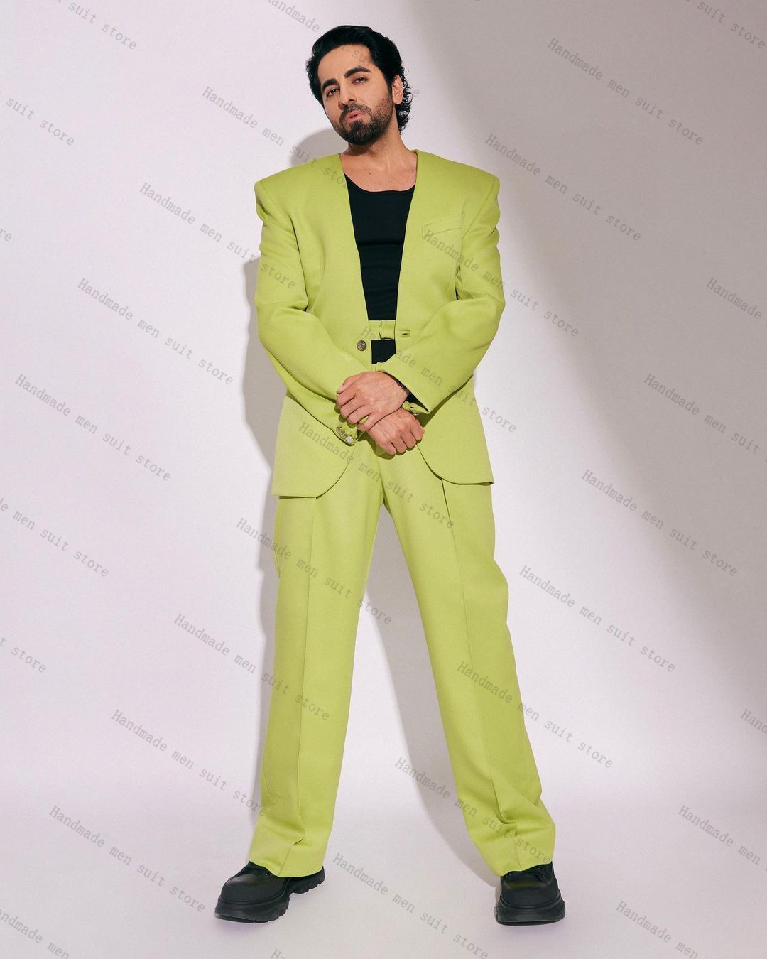 Fashion Green Men Suit Set 2 P - Men'S Formal Wear Belt review and price