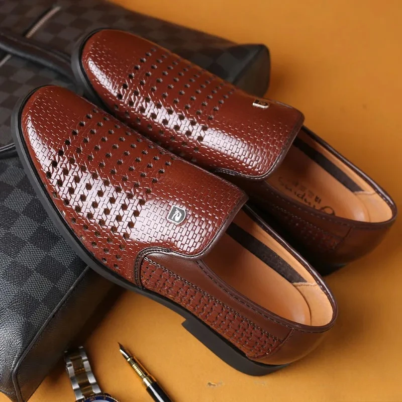 Summer New Leather Shoes Men's - Formal Men Office Wear Sandals review and price