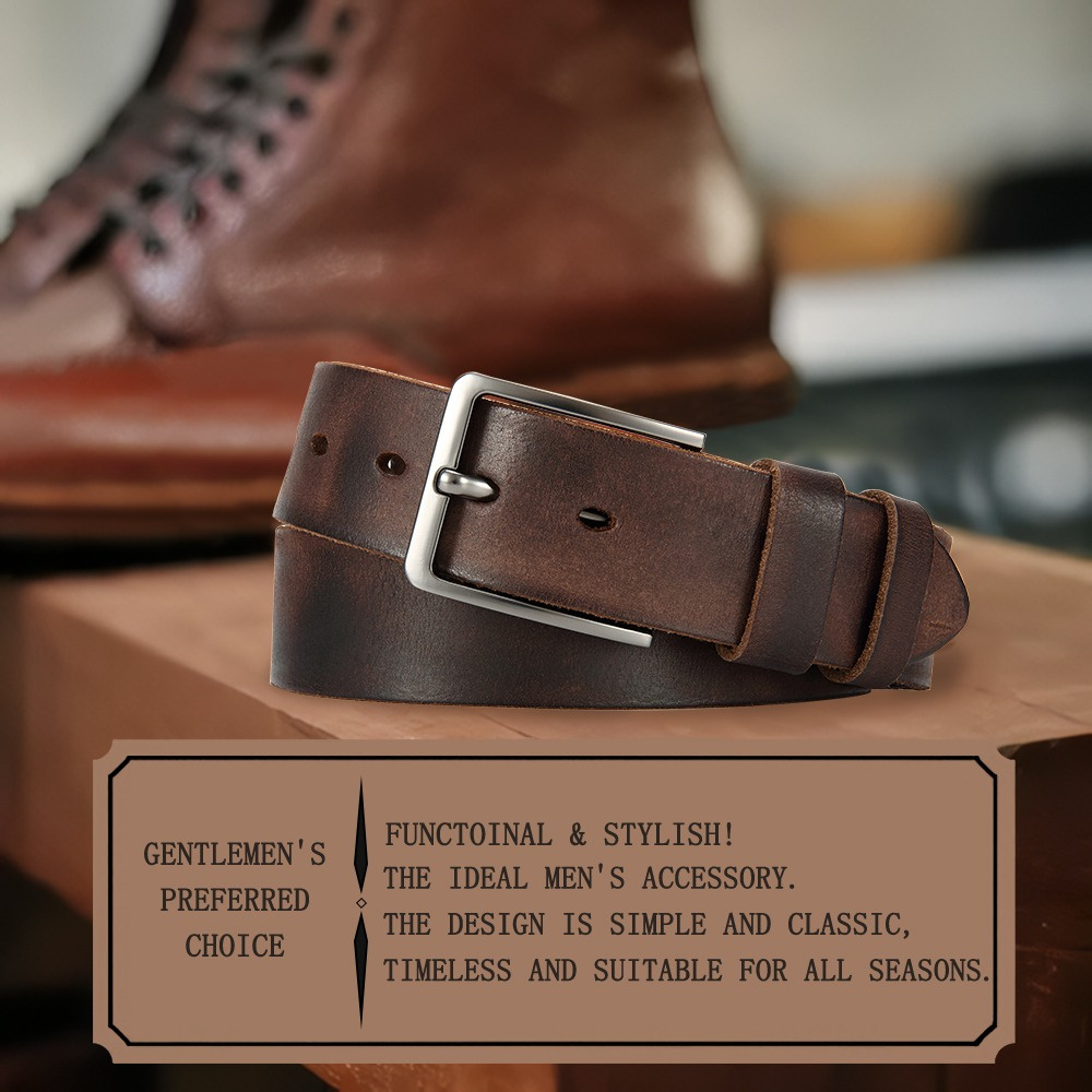Men's Pin Buckle Durable Genui - Men'S Formal Wear Belt review and price