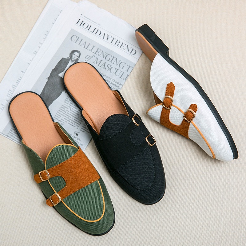canvas mules half shoes for ma - Men'S Formal Style review and price