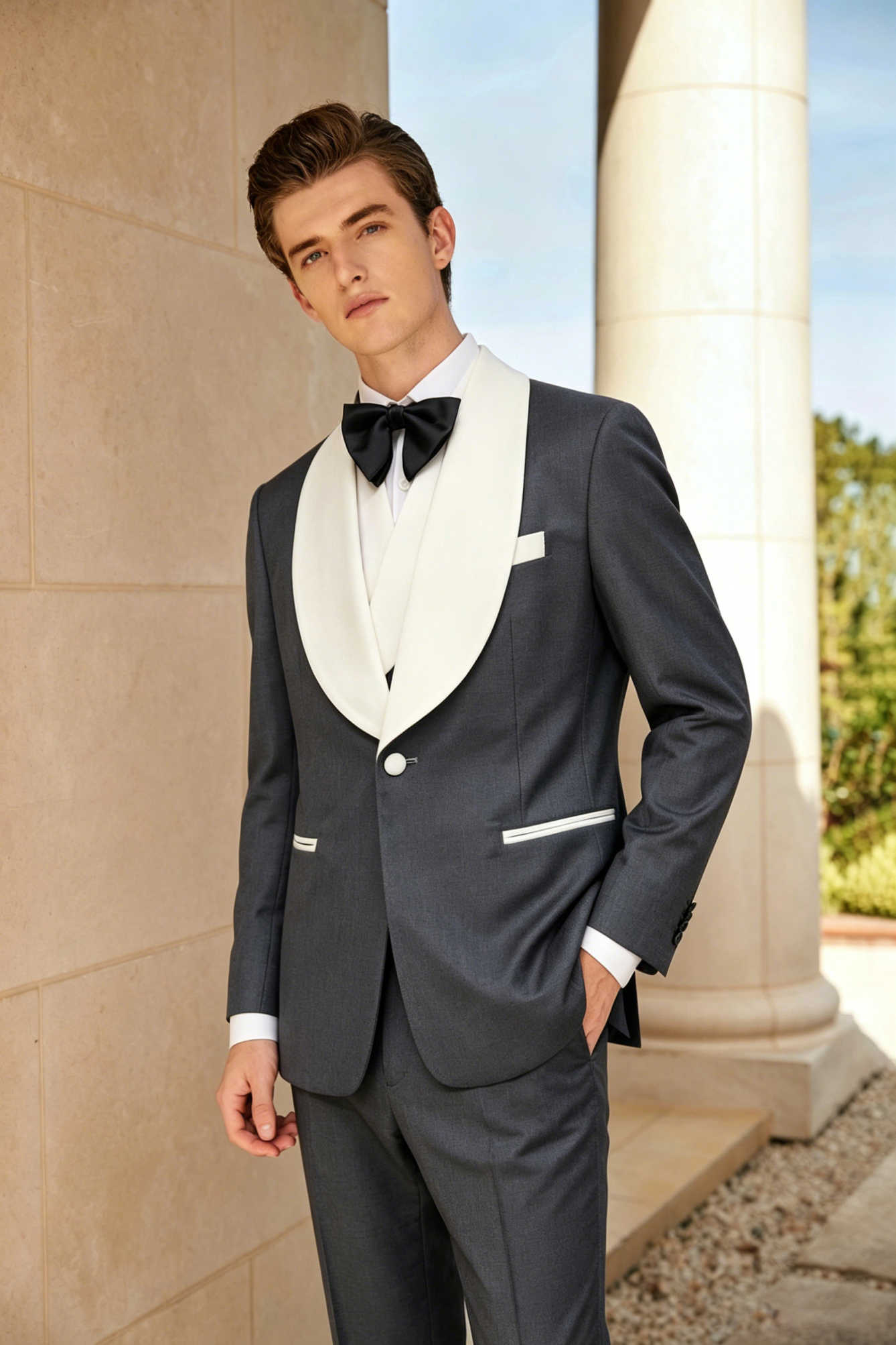Handsome Tuxedos Men Suits Sha - Men'S Formal Wear For Engagement review and price
